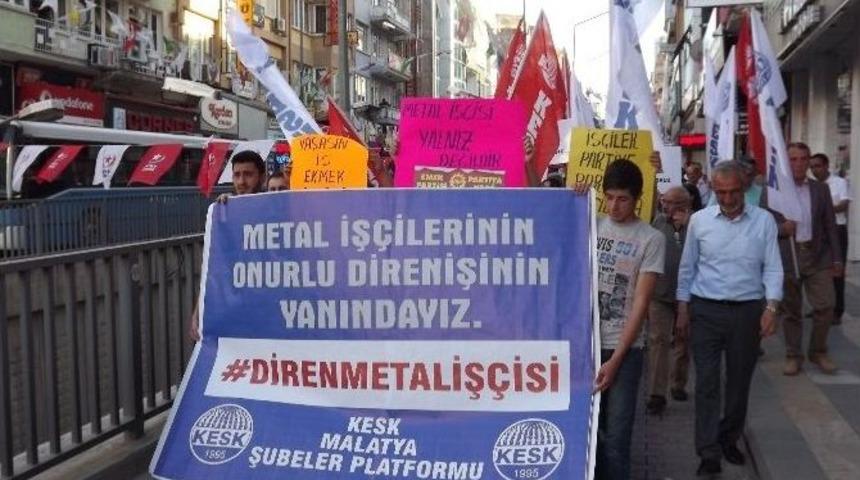 Metal İş&ccedil;ilerine Malatya&rsquo;dan Destek