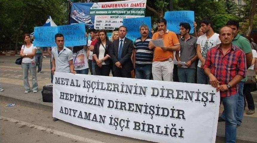 Metal İş&ccedil;ilerine Adıyaman&rsquo;dan Destek