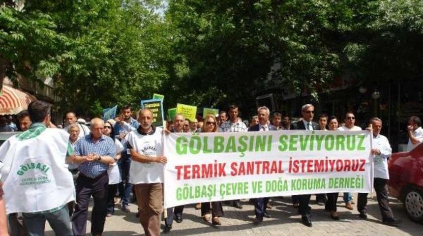 G&ouml;lbaşı'nda Termik Santral Tepkisi