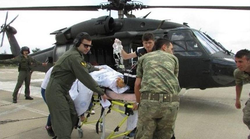 Tunceli&rsquo;deki Kazada Yaralanan 1 Kişi Helikopterle Elazığ&rsquo;a Getirildi