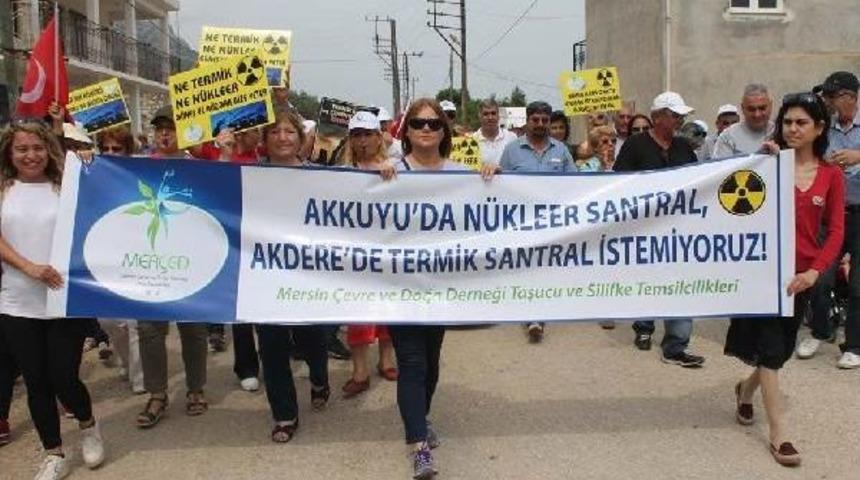 Silifke'de Termik Santral Ve &Ccedil;imento Fabrikası Eylemi