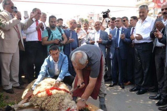 Köprü Yıkımında Kurban Kesilip, Tatlı Dağıtıldı