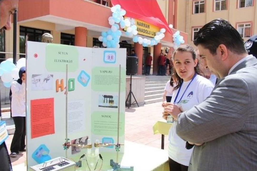 Narman Anadolu Lisesi &Ouml;ğrencileri Bilim Fuarında &Ccedil;alışmalarını Sergilediler