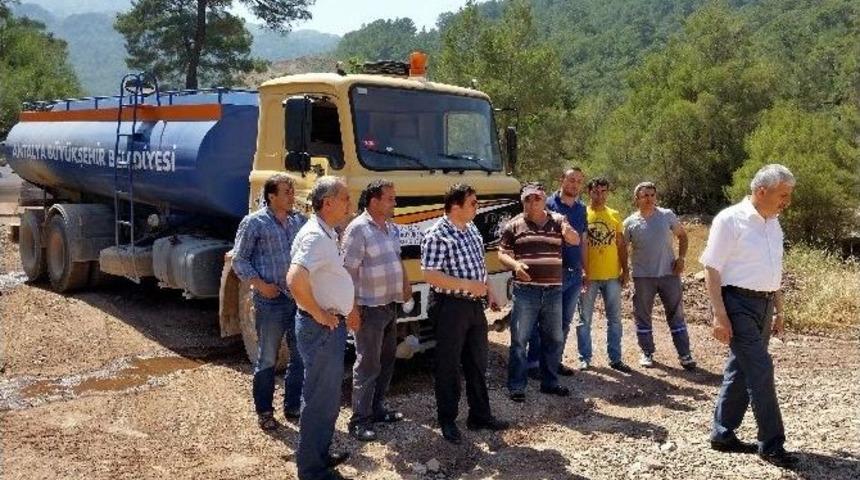 Adrasan Olimpos Arasındaki Yolda Asfalt &Ccedil;alışmaları Başladı