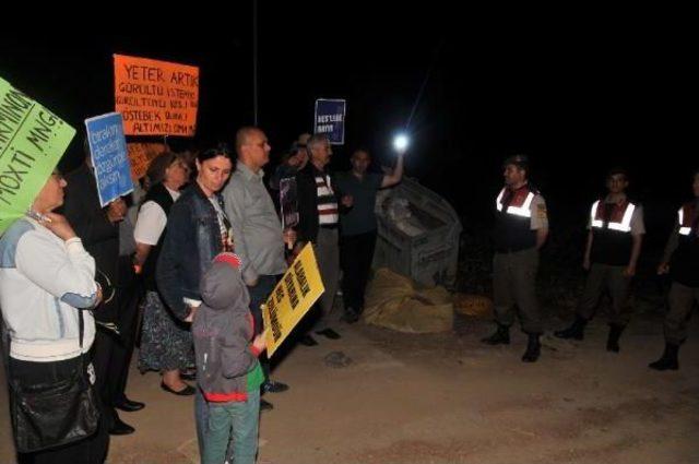 Arhavi’De Kavak Hes'e Gece Çalışma Iznine Gece Protestosu