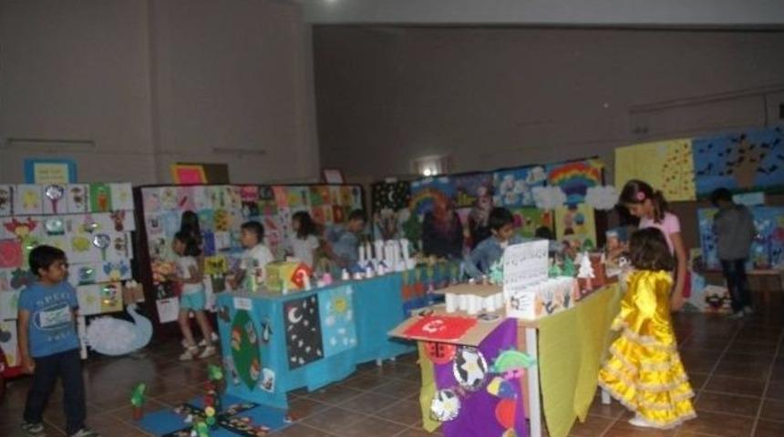 İdil Z&uuml;beyde Hanım Anaokulu Sergisine Yoğun İlgi