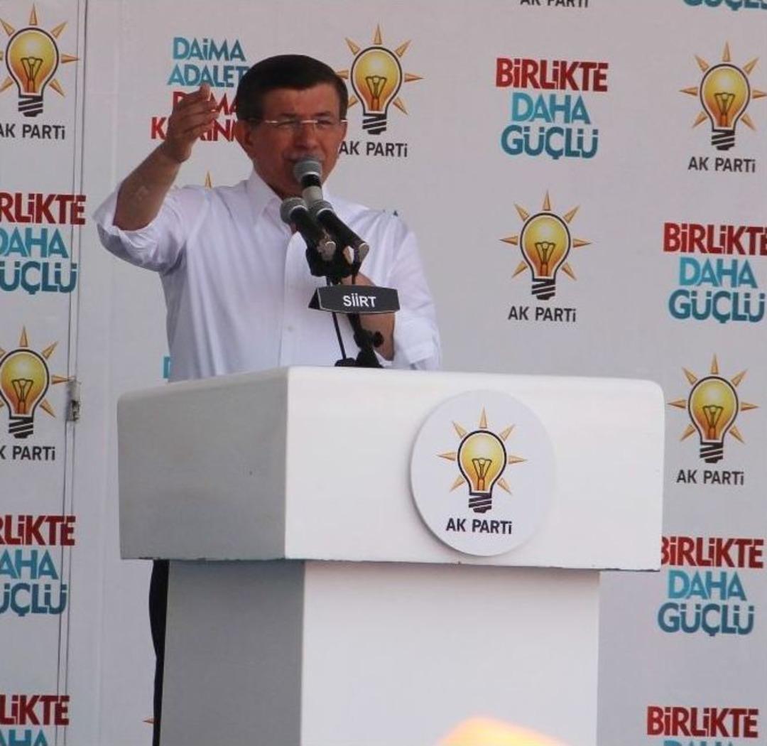 Başbakan Davutoğlu Siirt&rsquo;te