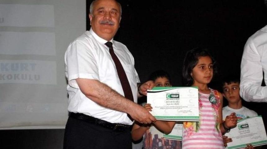 &ldquo;benim Yeşil Ayım&rdquo; Yarışmasında Derece Yapan &Ouml;ğrenciler &Ouml;d&uuml;llendirildi