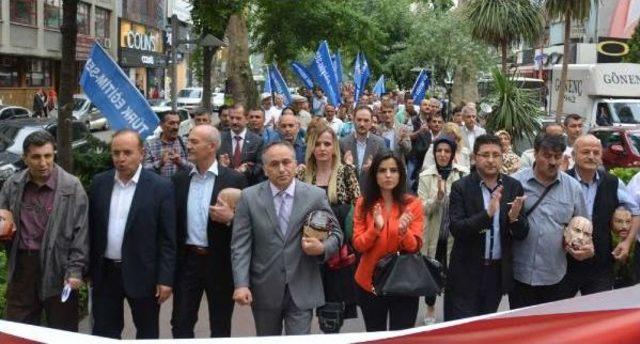 Atanamayan Okul Müdürlerinden 'kelle Koltukta' Protesto Yürüyüşü