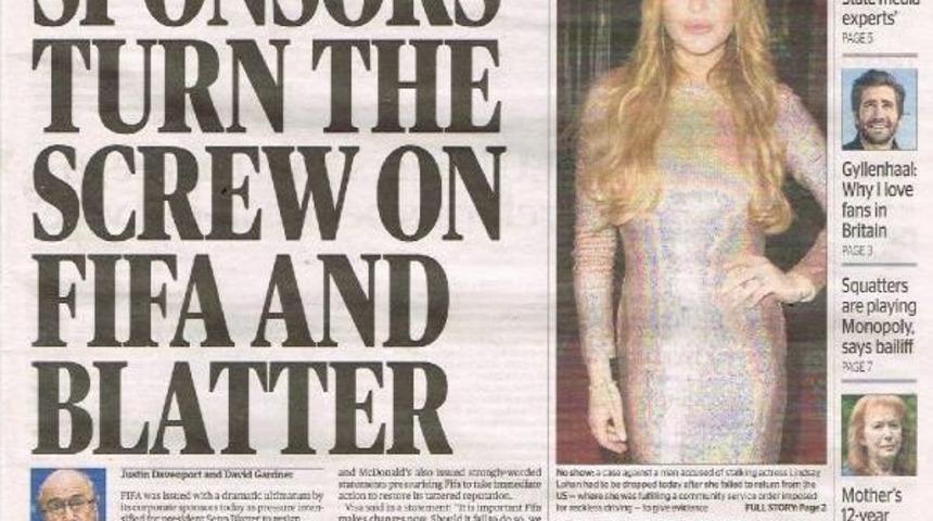 Evening Standard'ın Haberine G&ouml;re Sponsorlar Fıfa Ve Blatter'ın Vidasını &Ccedil;evirdiler