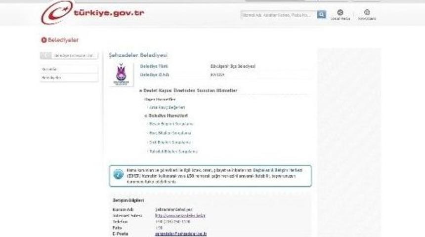 Şehzadeler Belediyesi E-devlet Kapısında