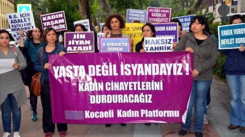 Kocaeli Kadın Platformu'ndan Kadın Cinayetlerine Protestosu
