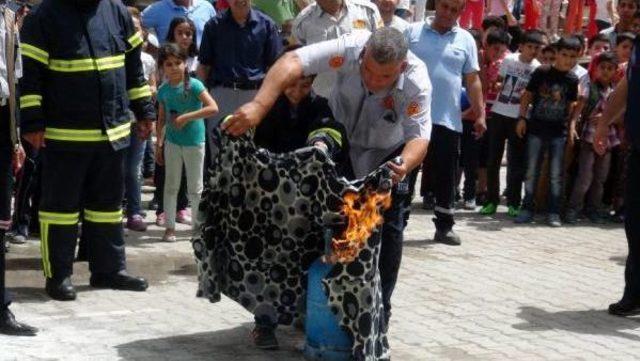 Nusaybin de Itfaiyecilerden Gerçeği Aratmayan Tatbikat 1