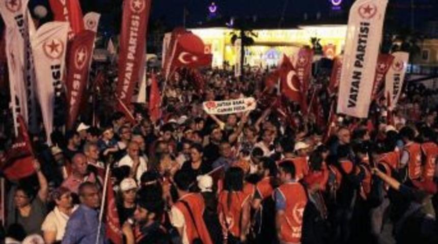 Erdoğan&rsquo;ın Ardından Vatan Partisi De Mitingini Yaptı