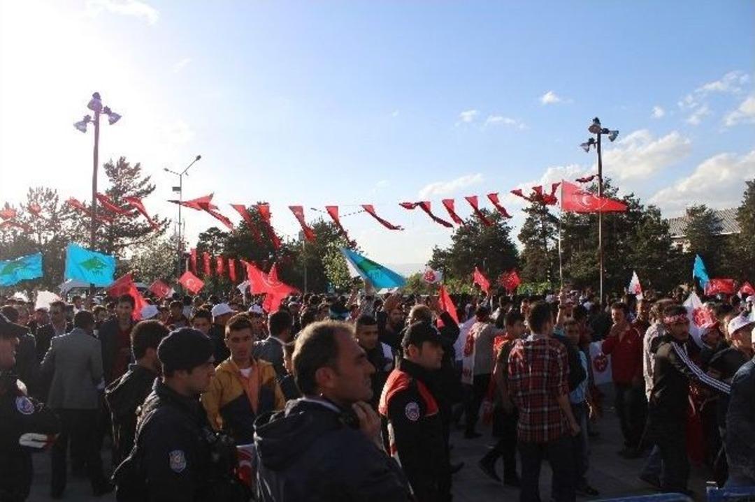 Erzurum&rsquo;da Mhp Mitinginin Ardından Gergin Anlar Yaşandı