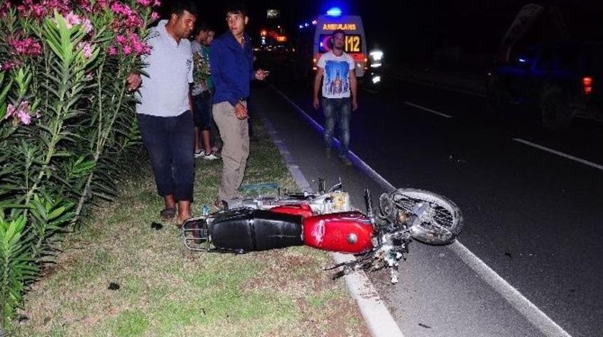 Erdemli&rsquo;de Motosiklet Kazası: 1 Yaralı