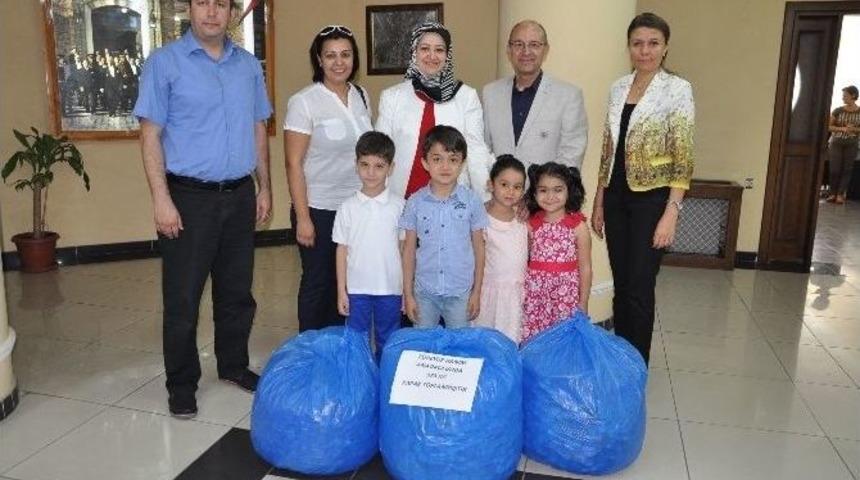 Nazilli&rsquo;de Minik &Ouml;ğrenciler, Engelliler İ&ccedil;in Kapak Topladı