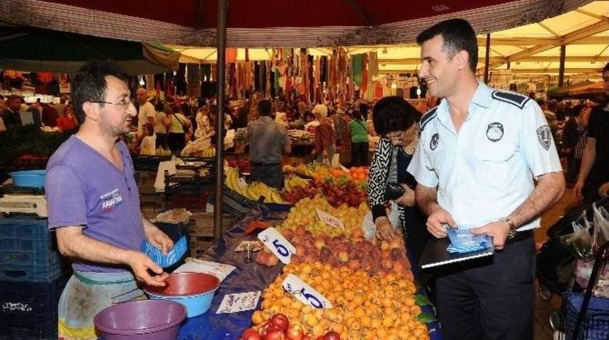 Karşıyaka&rsquo;da Pazarcılara Etiket Ve Evrak Uyarısı