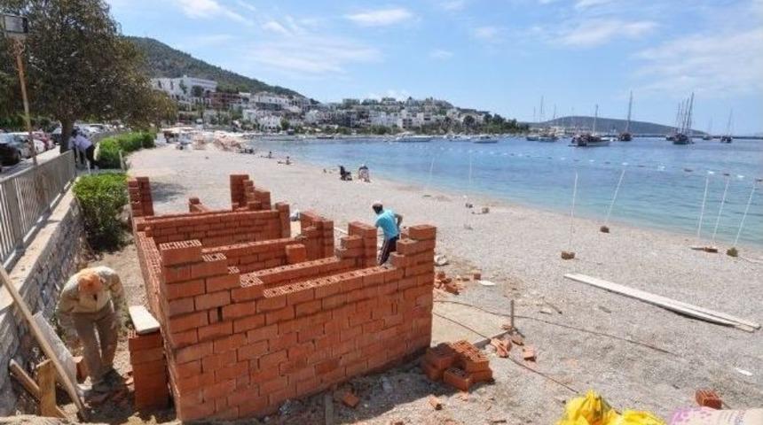 Engelli Vatandaşlar İ&ccedil;in Plaja Tuvalet Yapılıyor