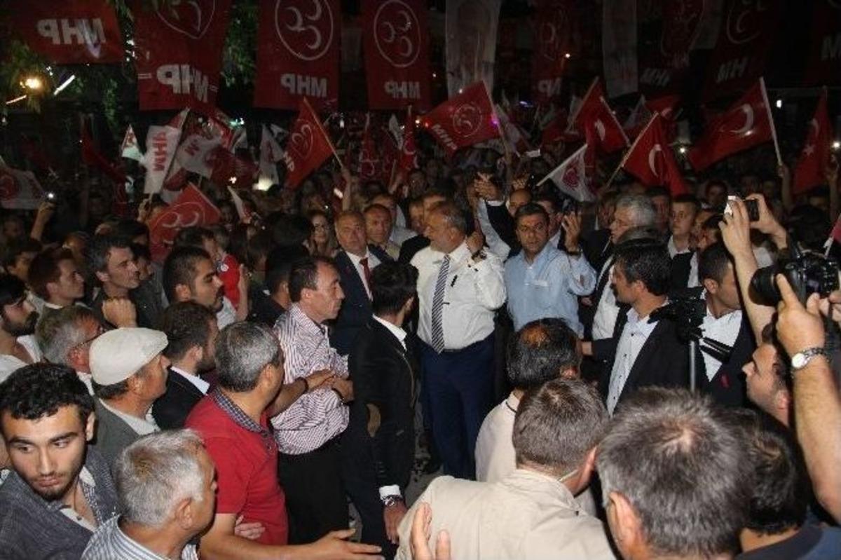 Mhp Grup Başkan Vekili Oktay Vural&rsquo;dan &Ccedil;an&rsquo;da Gece Mitingi