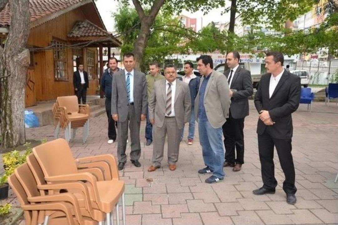 Hizmete Girecek &Ccedil;ay Bah&ccedil;esinde Başkan Yağcı İlk &Ccedil;ayı İ&ccedil;ti