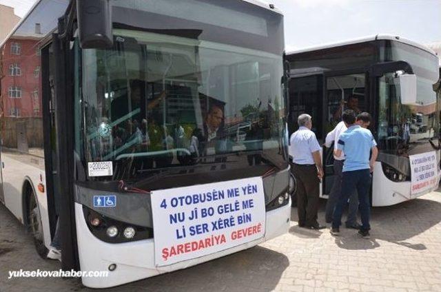 Yüksekova Belediyesi Aldığı 4 Otobüsü Hizmete Soktu