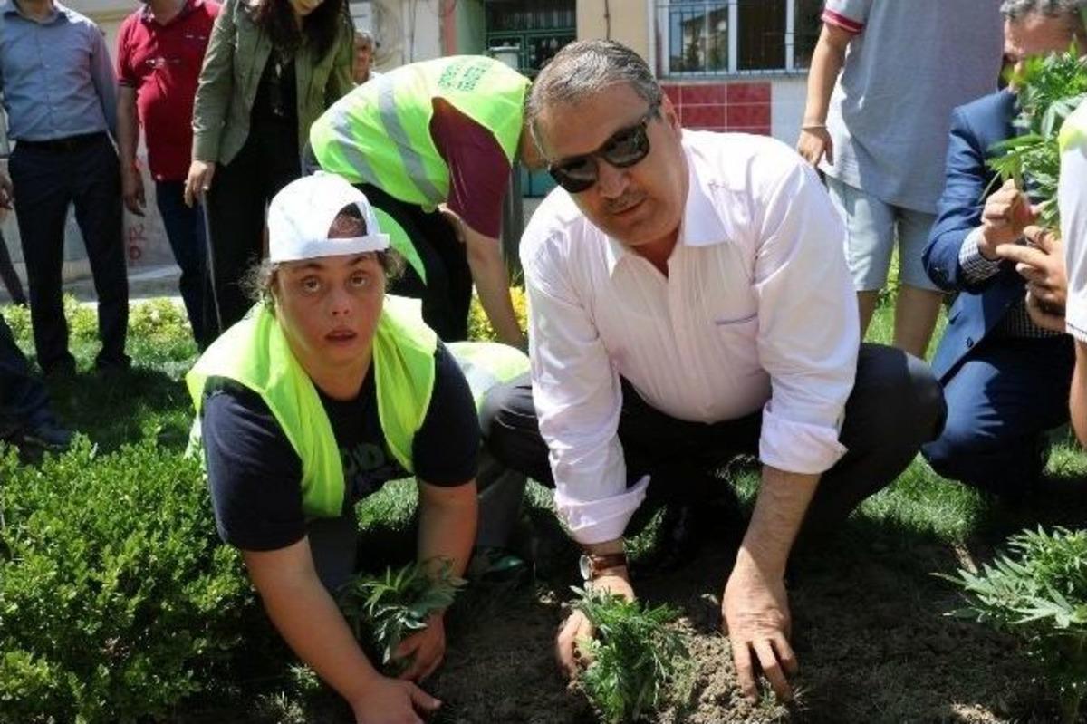 &Ouml;zel &Ccedil;ocukların &Ccedil;i&ccedil;ekleri Yunusemre&rsquo;yi G&uuml;zelleştirdi