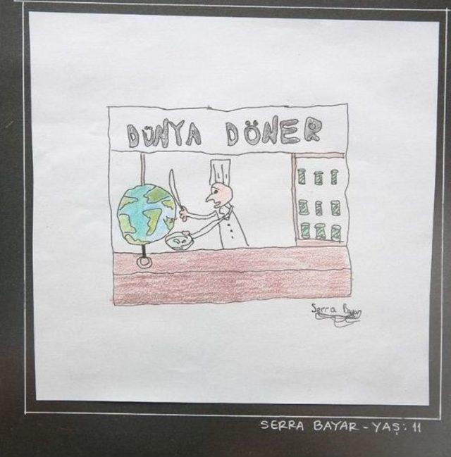 Minik Karikat&uuml;ristler H&uuml;nerlerini Sergiledi 2