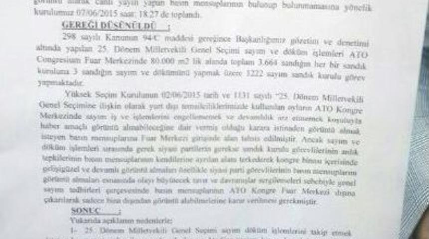 Ato Congresıum&rsquo;da Gazeteciler Alan İhlali Gerek&ccedil;esiyle Dışarı &Ccedil;ıkartıldı