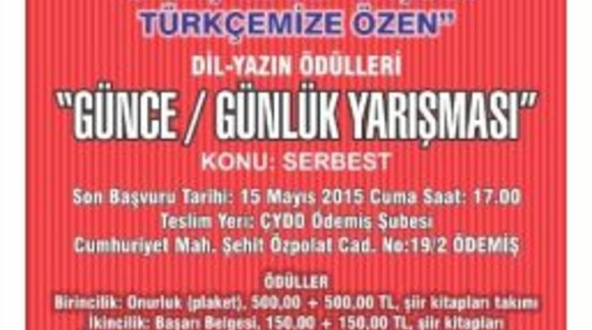 &Ouml;demiş&rsquo;te "recep Savaş Başsoy T&uuml;rk&ccedil;emize &Ouml;zen Dil Yazın &Ouml;d&uuml;l&uuml;&rdquo;