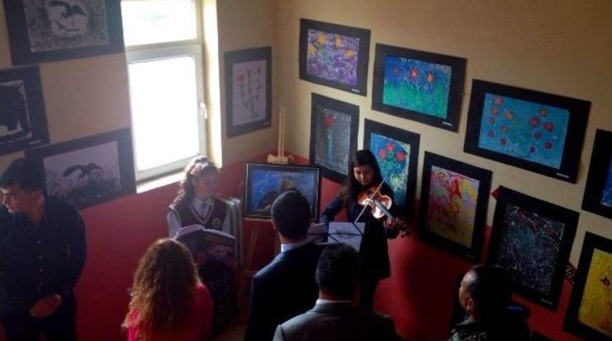 &Ccedil;aldıran Soğuksu İlk&ouml;ğretim Kurumunda Yılsonu Resim Sergisi