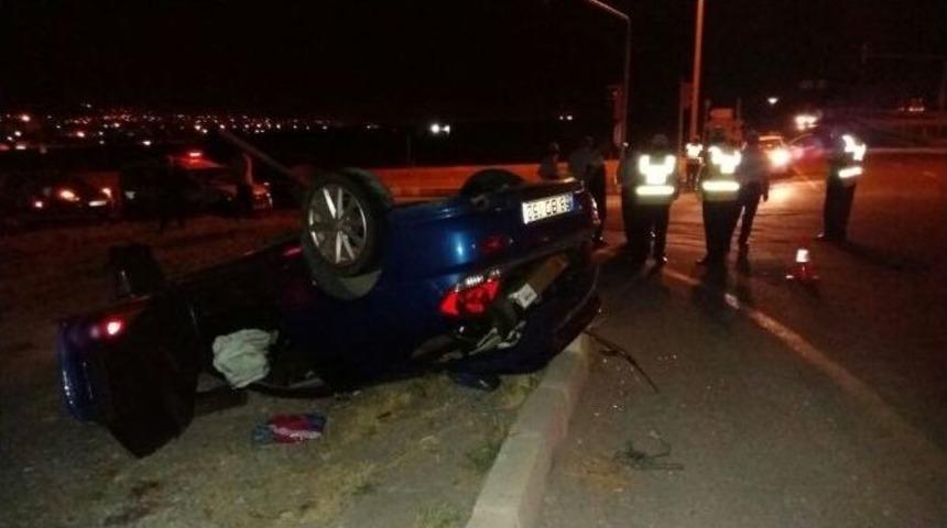 Otomobil Takla Attı: 1 &Ouml;l&uuml;