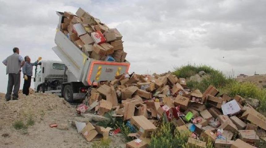 Kullanım Tarihi Ge&ccedil;en 1 Ton Gıda Maddesi Yakıldı