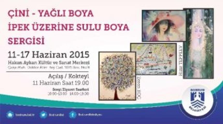 Bodrum&rsquo;da &Ccedil;ini, Yağlı Boya, İpek &Uuml;zerine Sulu Boya Sergisi
