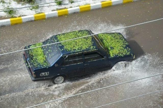 Gülşehir’de Dolu Yağışı Hayatı Felç Etti