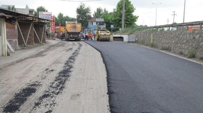 Başiskele&rsquo;de Sıcak Asfalt &Ccedil;alışması
