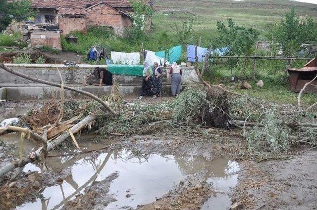 Sorgun’da Etkili Olan Dolu Ve Sel Ekili Alanlara Zarar Verdi