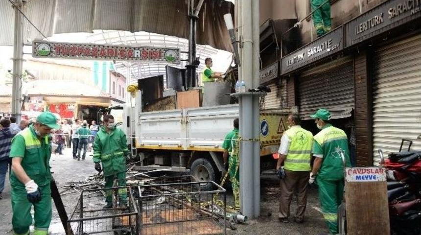 Osmangazi&rsquo;den Yangınzede &Ccedil;arşı Esnafına Destek