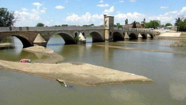 Edirne de Nehir Yataklarında Kum Adacıkları Oluştu 2