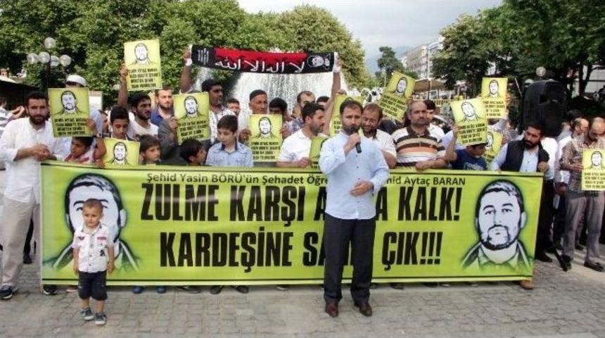 Ayta&ccedil; Baran&rsquo;ın &Ouml;ld&uuml;r&uuml;lmesi Bursa&rsquo;da Protesto Edildi