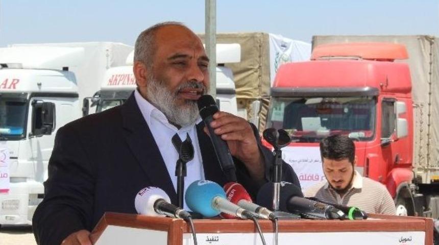 Suriyelilere 27 Tır&rsquo;lık Yardım Malzemesi