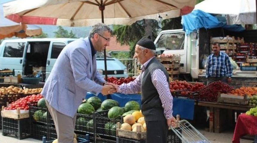 Başkan G&uuml;ler&rsquo;den Pazar Ziyareti
