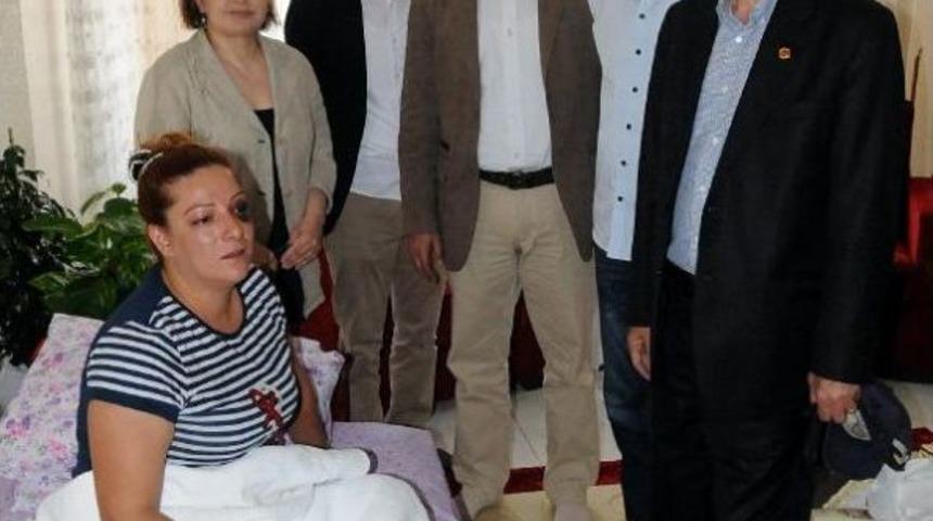 Tgc Ve Tgs'den, Dha Muhabiri Altıntaş'a Ge&ccedil;miş Olsun Ziyareti