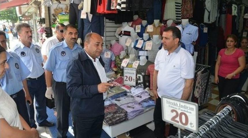 Başkan Arslan Zabıtalarla Esnafları Denetledi