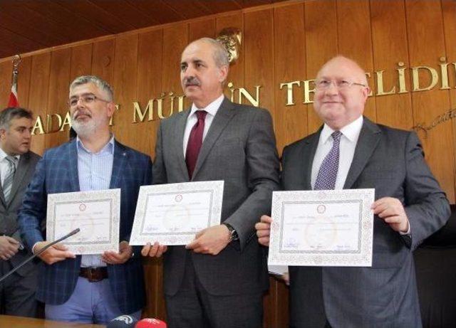 Numan Kurtulmuş, Mazbatasını Aldı 1