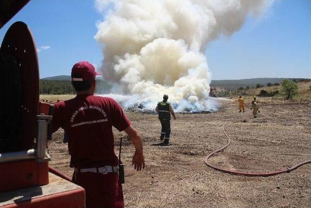 Helikopterli Yangın Tatbikatı Gerçeğini Aratmadı