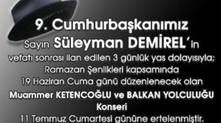 Konyaaltı Belediyesi Konserleri Erteledi