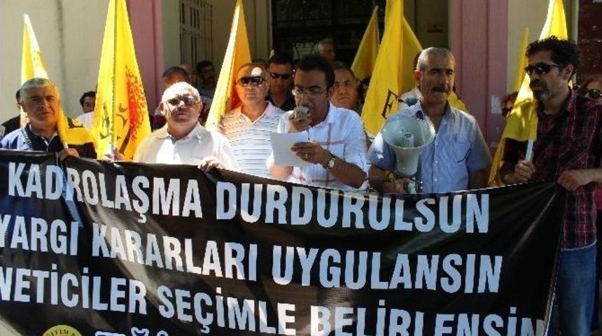 Eğitim Sen Milli Eğitim M&uuml;d&uuml;rl&uuml;ğ&uuml; &Ouml;n&uuml;nde Eylem Yaptı