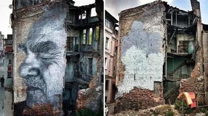 Mural Portrait By Renowned Artist Vandalized In Istanbul