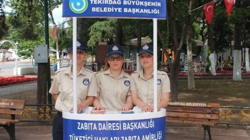 Zabıta Ekipleri, Tekirdağlı Vatandaşları Bilin&ccedil;lendirmek İ&ccedil;in Stant A&ccedil;tı